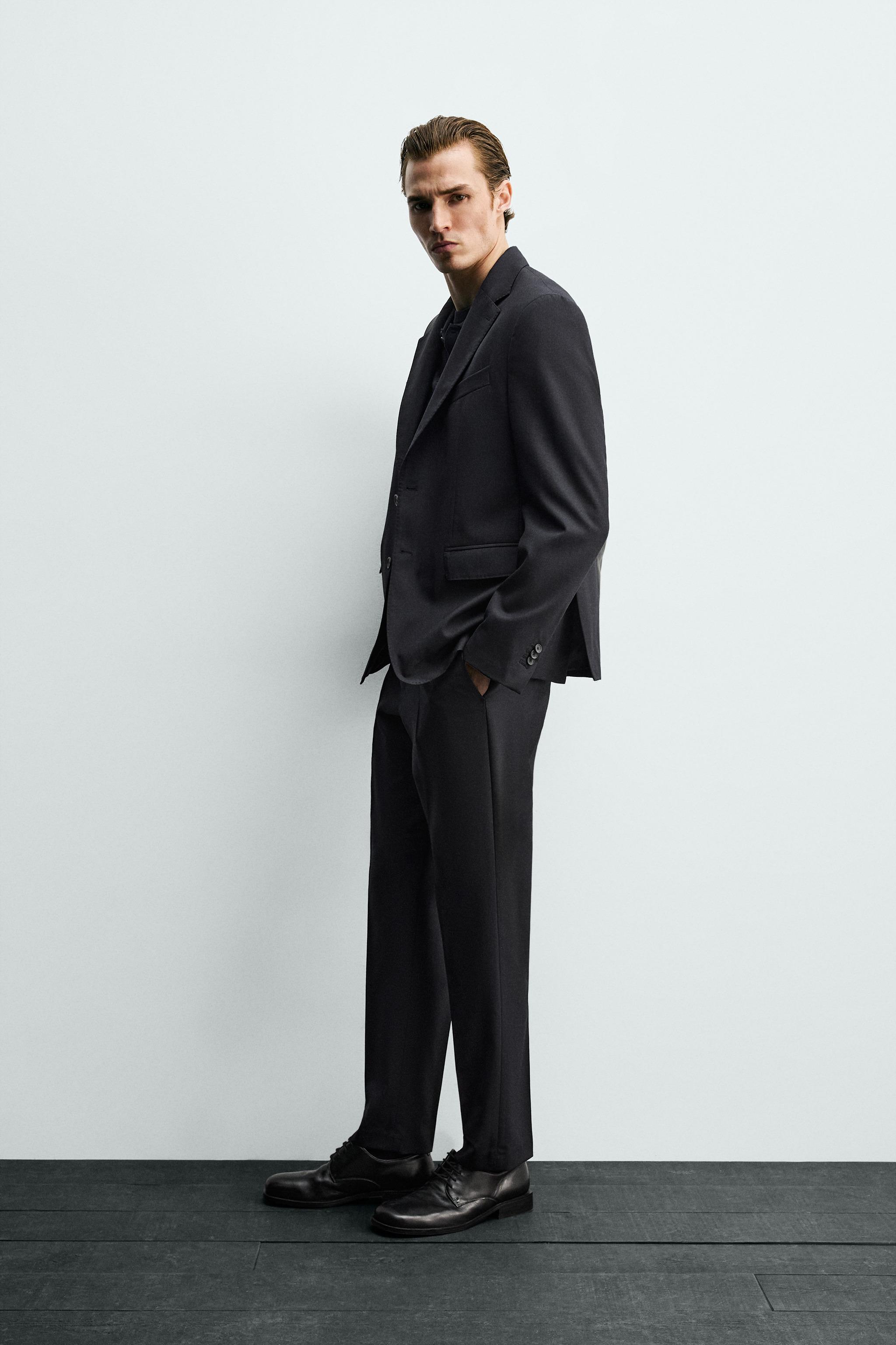 100% WOOL SUIT PANTS